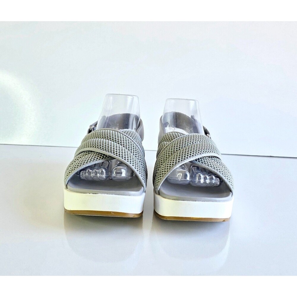 UGG Women's Nella Sandals Gray Slingback Sz 9 40 Mesh Platform Criss Cross - Picture 6 of 14